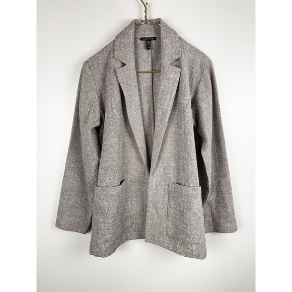 Eileen Fisher Jackets & Blazers - Eileen Fisher Organic Cotton Textured Knit Blazer Jacket Beige Taupe Women's XS